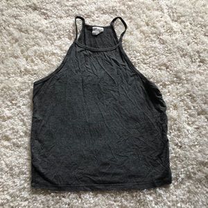 Gray cropped tank